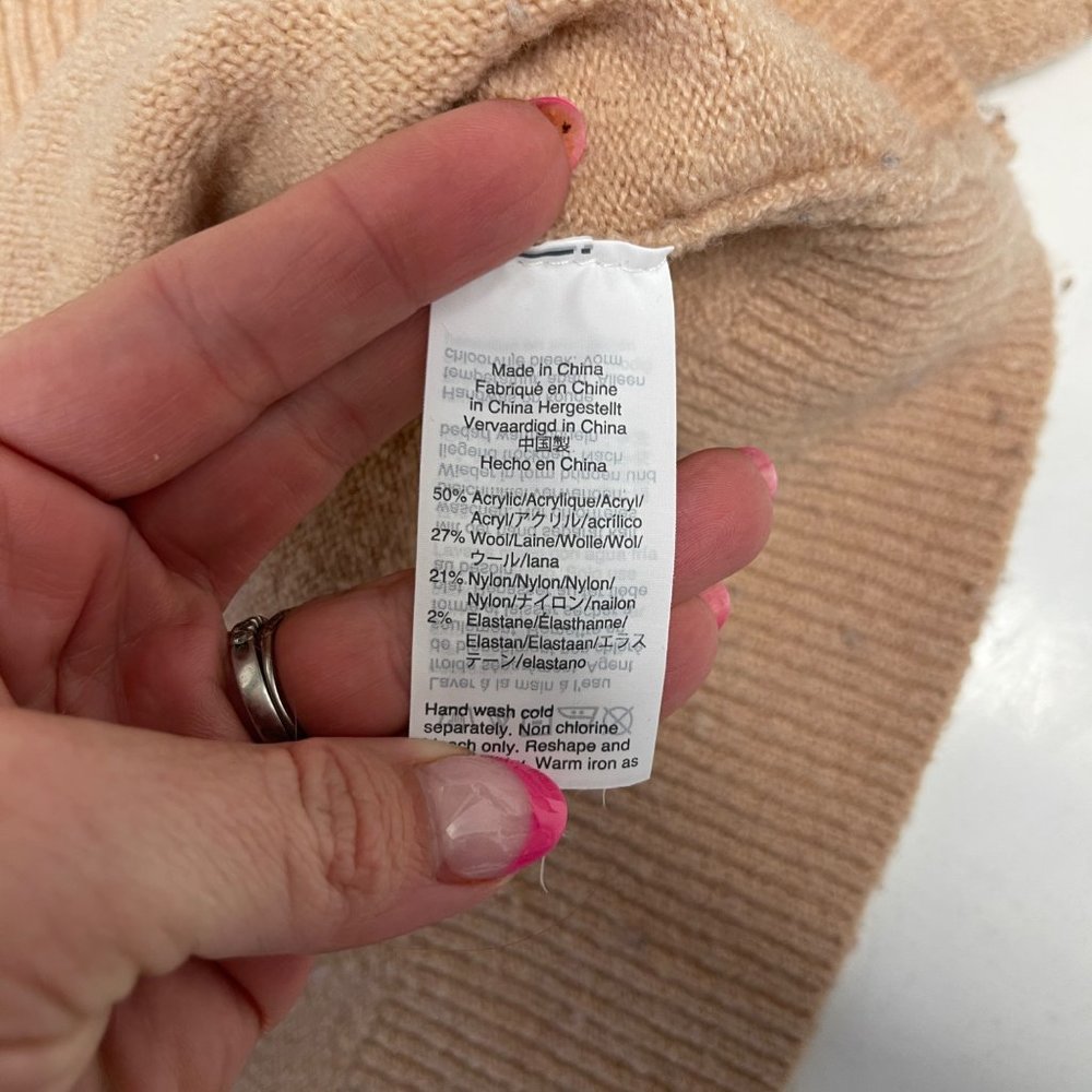 Madewell Blush Pink V-Neck Sweater - Picture 8 of 8